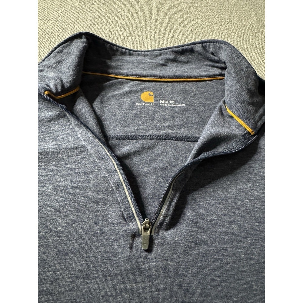 Carhartt 1/4 Zip Blue Pullover Shirt Womens Medium Force Fitted Fast Dry Reflect - Picture 5 of 11